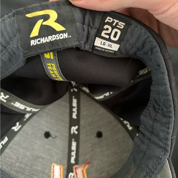 Vintage Richardson Heat Baseball Cap 20 PTS Embroidered Black #2 Size LG-XL - Picture 9 of 13